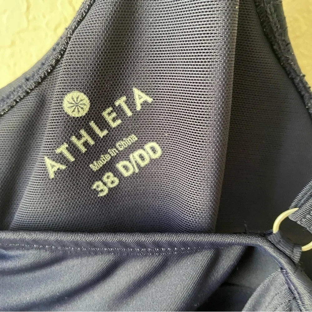 Athleta | Women's Dark Blue Swim Tankini Top Size 38 D/DD Beach Vacation Pool